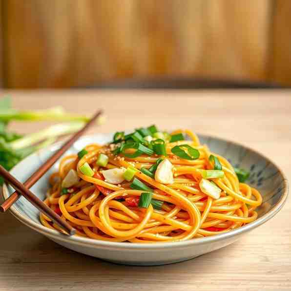 Quick Garlic Noodles - Stir-Fried Recipe